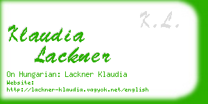 klaudia lackner business card